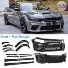 For 2015 - 2023 Dodge Charger Widebody Kit Front and Rear bumper Hellcat Style