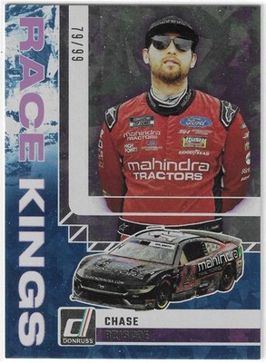 Chase Briscoe /99 CRACKED ICE Carolina BLUE #16 | 2025 Donruss Racing Race Kings