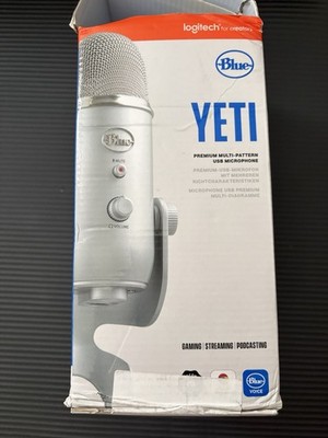 Blue Yeti USB Mikrofon Silber Logitech Podcast Streaming NEU unbenutzt in OVP