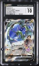 ‼️Rayquaza V Pokémon (2021) Evolving Skies - 194/203 Ultra Rare - GRADE 10!💨