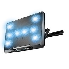 Quiet Gaming Laptop Cooling Pad with 8 Quiet Fans, Phone Stand for Extended Play