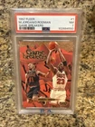1997 Fleer Game Breakers #1 Michael Jordan Dennis Rodman HOF PSA 7. Very Rare