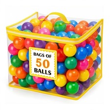 Colorful Non-Toxic Ball Pit Balls for Toddlers - 50/100/200 BPA-Free, 2.2" Play