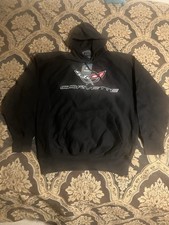 Vintage Corvette Hooded Sweat Shirt Mens Large Nwt
