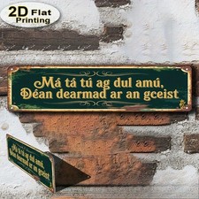 2D Decorative Plaque Vintage Pub Metal Sign Wall Decor St. Patrick's Day Gift