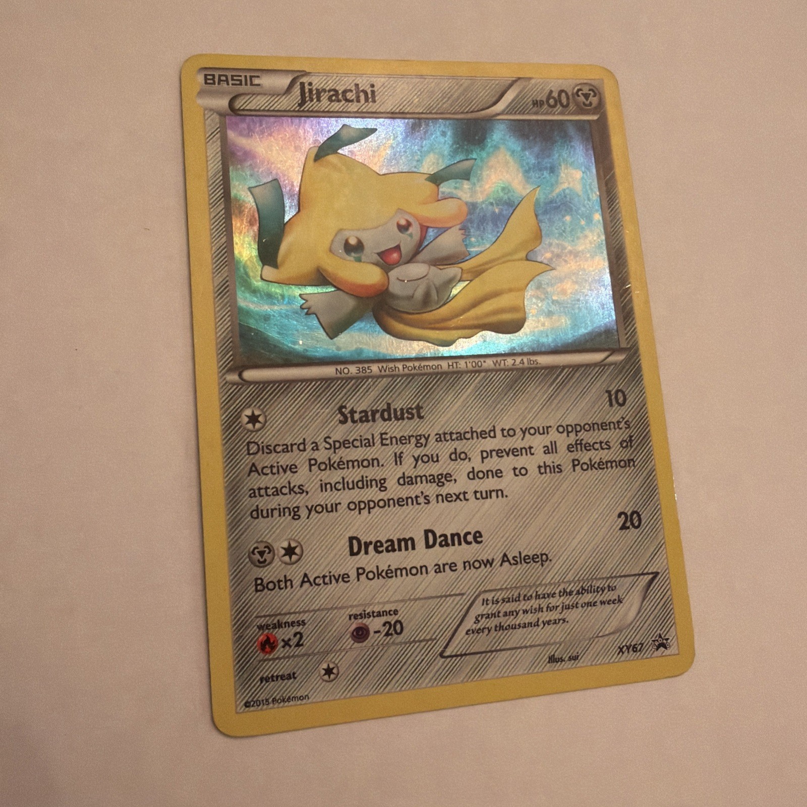 Jirachi XY67 Holo Promo XY Promo Pokemon Lightly Played 2015 Star GUC RARE BASIC