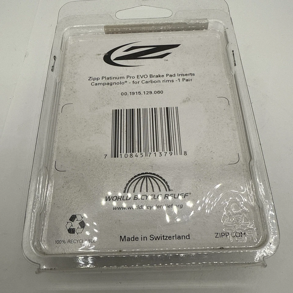 Inserciones de pastillas de freno Zipp Tangente Platinum Pro Evo para llantas de carbono - ENVÍO RÁPIDO Foto 3 de 3