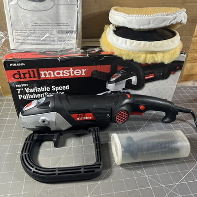#ad DRILL MASTER 7” Variable Speed Polisher Sander 120 Volt ITEM 69474 $49.98