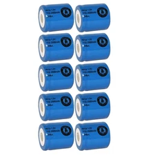 10x Exell 1.2V 2500mAh NiCD 1/2D Rechargeable Battery Flat Top Cell