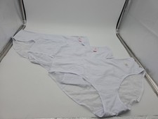 3pr NWT Ashley Stewart Plus Panties Sz 30/32 5X Solid White Front Lace Back 035