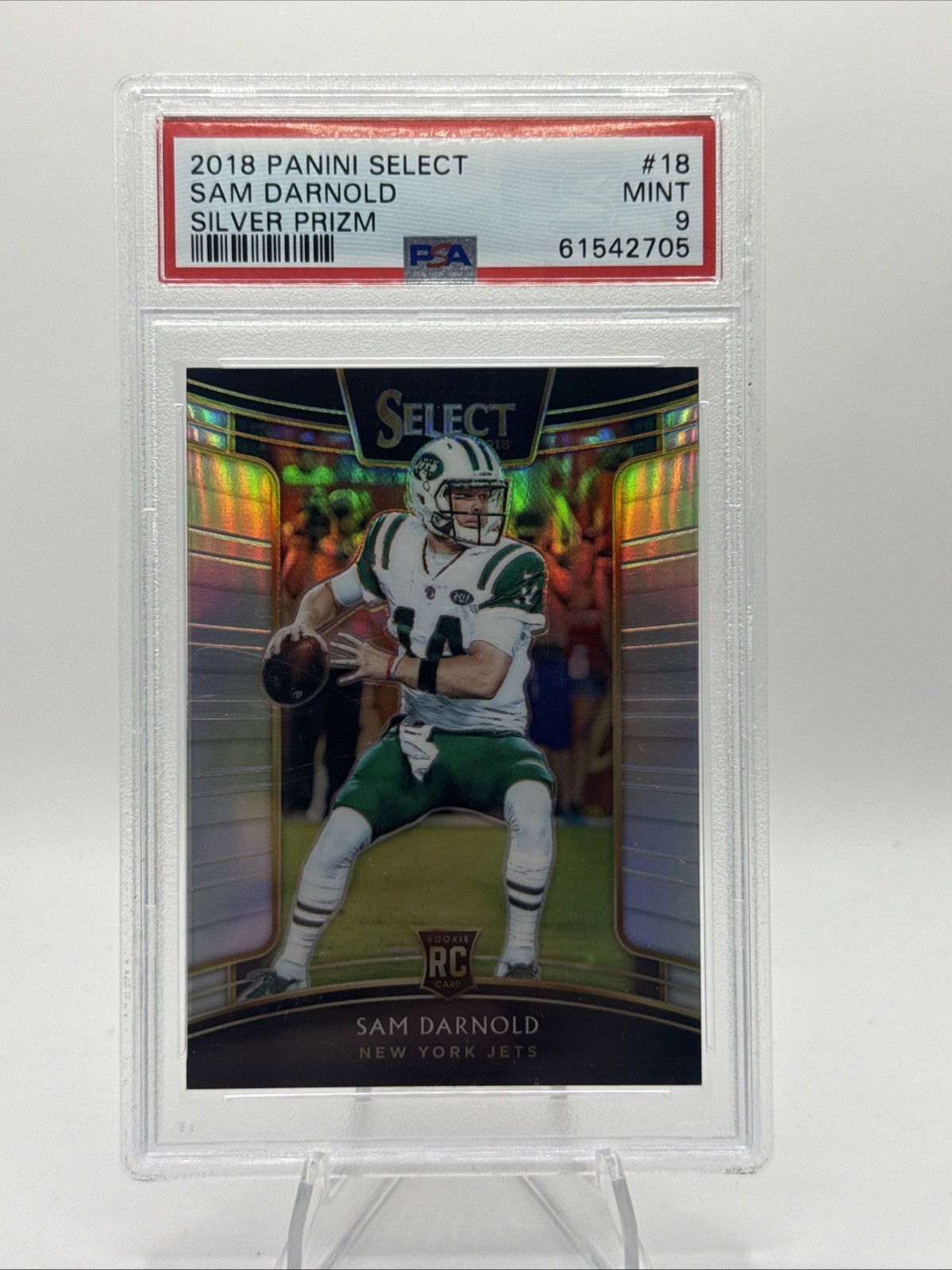 2018 Panini Select Sam Darnold Silver Prizm RC Concourse #18 PSA 9