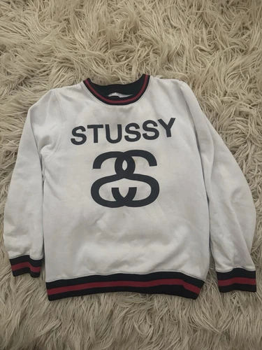 Sweat col rond vintage Stussy logo Chanel suprême streetwear hip hop