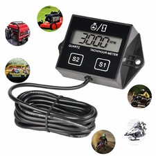 LCD Digitaler Drehzahlmesser Betriebsstundenzähler für 2 - 4 Takt Motoren Roller