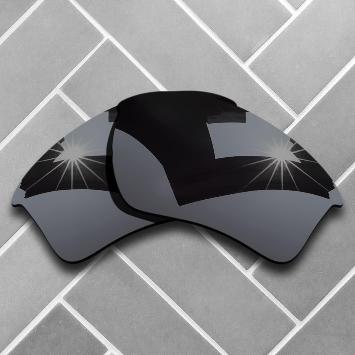 Polarized Black Chrome Mirrored Replacement Lenses for-Oakley Half