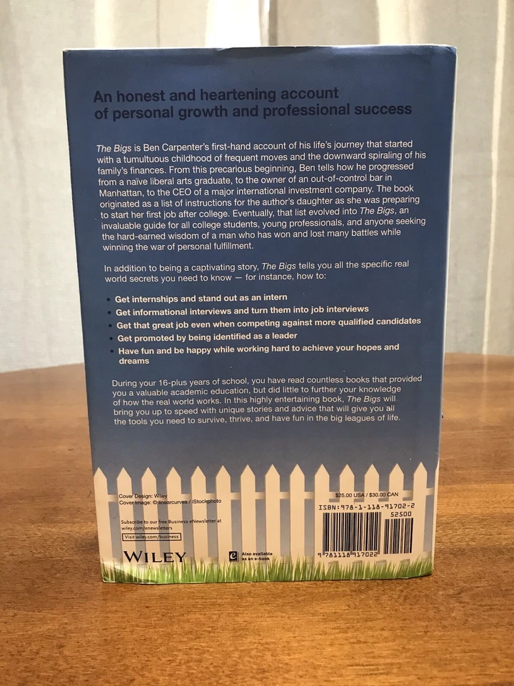 The Bigs by Ben Carpenter (Hardcover) (*VERY GOOD CONDITION*) with Jacket - Image 2 of 4