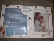 Pearhead DIY Blue Felt Letterboard Set  5x7  Frame Inset Mothers Promise-290pc