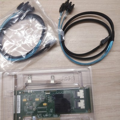 LSI SAS2008 IT Mode 9201-8I PCIe x8 6GB Dual SAS RAID Card +2pcs  SFF-8087 SATA 