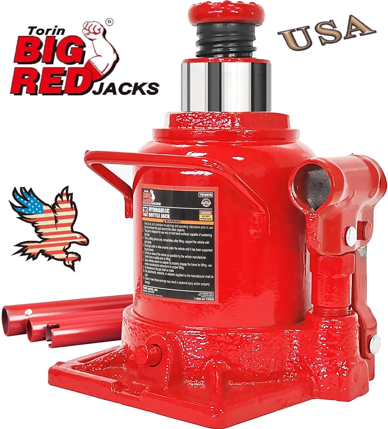 Big Red T92007A 20 Ton (40,000 lb) Capacity Torin Stubby Welded Bottle Jack eBay