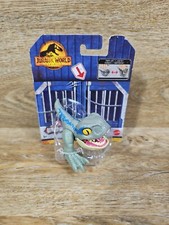 Jurassic World Dominion Uncaged Wild Pop Ups 3" Velociraptor BLUE Dinosaur NEW