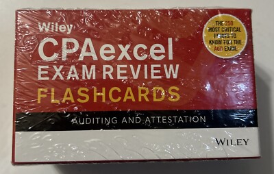 Wiley CPAexcel Exam Review Auditing and Attestation Flashcards NEW SEALED