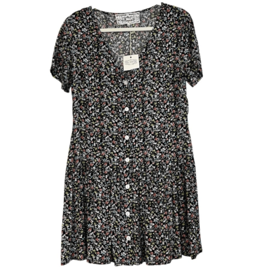 aubrey black pink dress AUBREY PUFF SLEEVE DRESS IN PINK