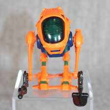 NEW RAY WORKBOT Mini Power Robot Wind Up Orange Vintage 1990s Walking Toy 1994