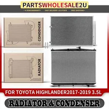 Radiator & AC Condenser Cooling Kit for Toyota Highlander	2017-2019 V6 3.5L Gas