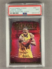 2016-17 Panini Studio Rock Solid #RS-LJ LeBron James PSA 9 Die Cut Insert SP