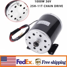 1000W 36V Electric Brushed Motor Fit For Go Cart E-Bike Scooter 3000 RPM