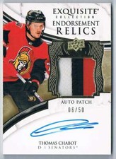 2019-20 EXQUISITE COLLECTION ENDORSEMENT RELICS THOMAS CHABOT AUTO PATCH 3