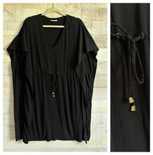 Calvin Klein Wing Sheath Dress Black Size S M Stretchy Business Casual Womens