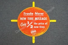 Vintage Quality Tread Trade Dealer Display Insert Sign GM OK Dealership Used Car