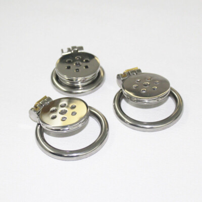 Lockable Flat Chastity Device Small Chastity Cage Metal Tube Stainless Steel