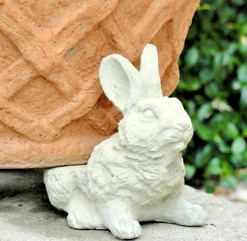 老式RABBIT POT FEET(2套/6件装)实心混凝土花园兔子种植器立管 — 第 3/4 张图片