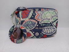 Vera Bradley Small Cosmetic Case With Attached Mirror Nomadic Floral Design