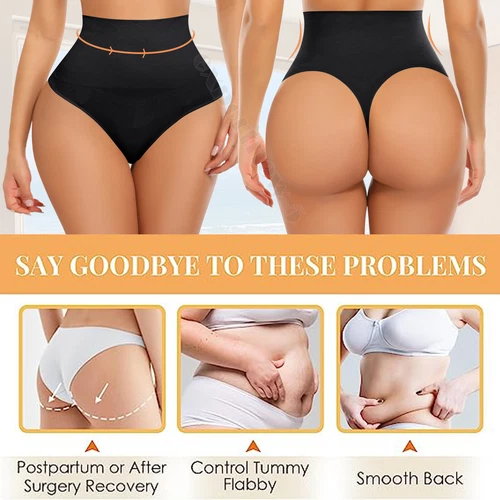 Women Body Shaper Thong G String High Waist Tummy Control Invisible Shapewear AU - Picture 8 of 32