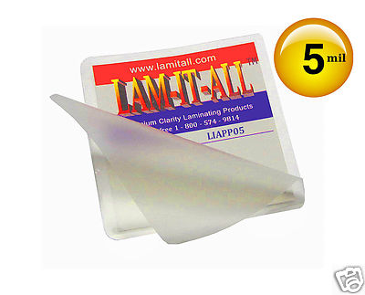 500/pack LAM-IT-ALL Hot Laminating Pouches 4 x 4 Parking Permit size 5 Mil 4x4