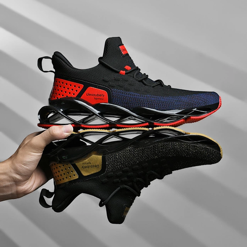 Para hombres Entrenadores de Correr Amortiguadores Encaje Zapatos Caminar Gimnasio Botas para Correr 2930 | eBay