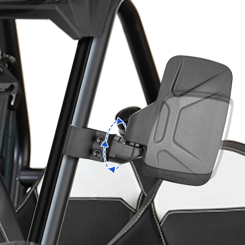 2PCS Side Folding Rear View Mirrors For Can-Am Defender HD5/HD7/HD8/HD9/HD10 MAX - Image 2 of 4