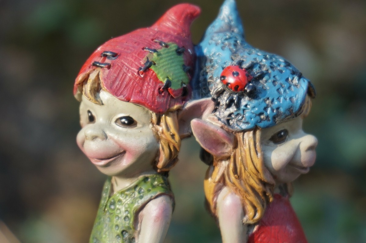 Figurines Troll Avec Miroir - Pomme, Korrigan, Pixie, Elfe - Lot Promo Neuf