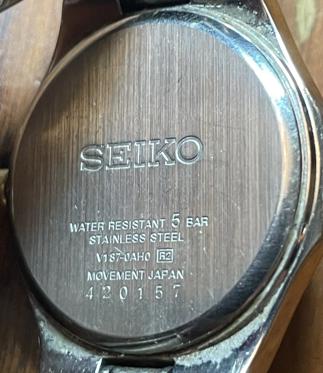 Seiko water resistant deals 5 bar stainless steel