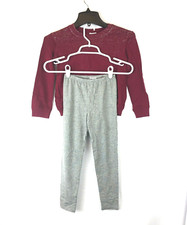 Splendid Girl s Long Sleeve Legging Set, Red, Grey, Size 6x