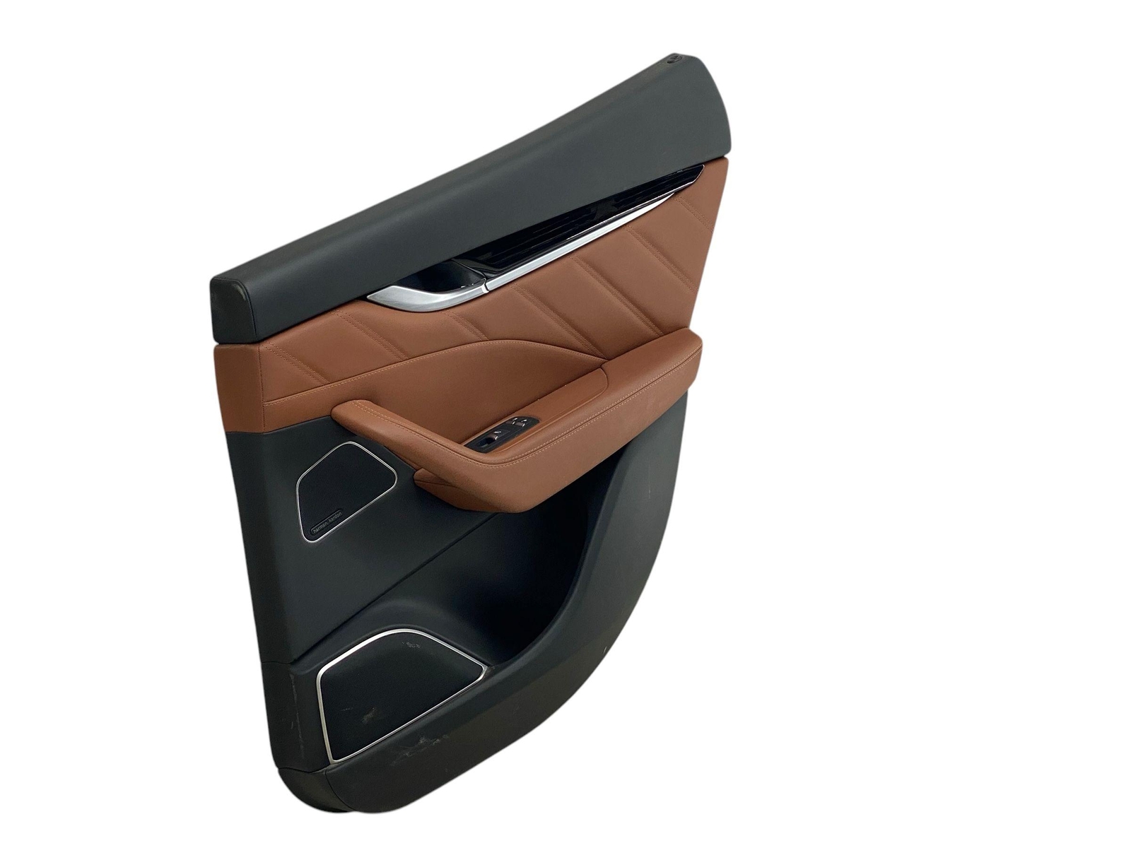 2017-2022 MASERATI LEVANTE REAR RIGHT INTERIOR LEATHER DOOR PANEL BLACK & TAN