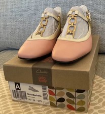 Orla Kiely Clarks, Barbara shoes in Pink, in UK size 4.5, EUR 37.5
