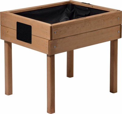 Dobar Kinderhochbeet mit Kreidetafel, Pflanzkasten, Kräutergarten Hochbeet Holz