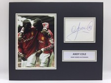 RARE Andy Cole Manchester United Signed Photo Display + COA AUTOGRAPH MAN UTD