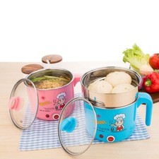 Mini Stainless Steel Dormitory Heating Pot Electric Cooking Kettle Soup Saucepan