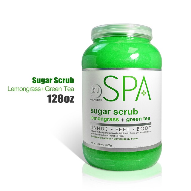 BCL Spa Organic Pedicure Sugar Scrub Lemongrass Green Tea 128oz / 1