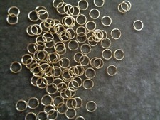 GOLD FINISHED STEEL SPLIT RINGS 6MM SOLD IN PACKAGES OF 100