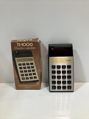 Vtg Texas Instruments TI-1000  Calculator in Original Box Good Condition Works